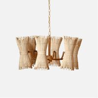 Made Goods Miko 12-Light Modern Rattan Spindle Chandelier