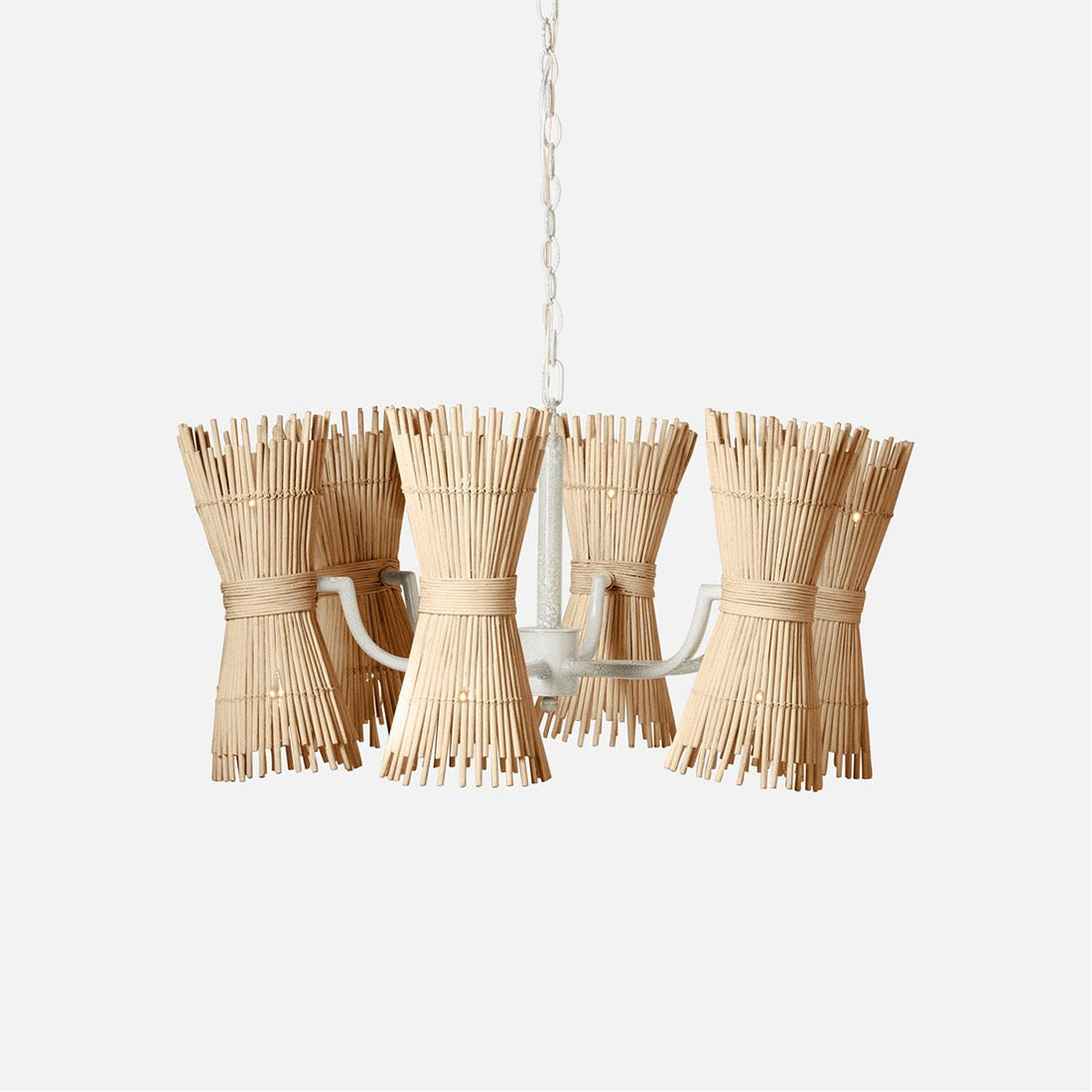 Made Goods Miko 12-Light Modern Rattan Spindle Chandelier