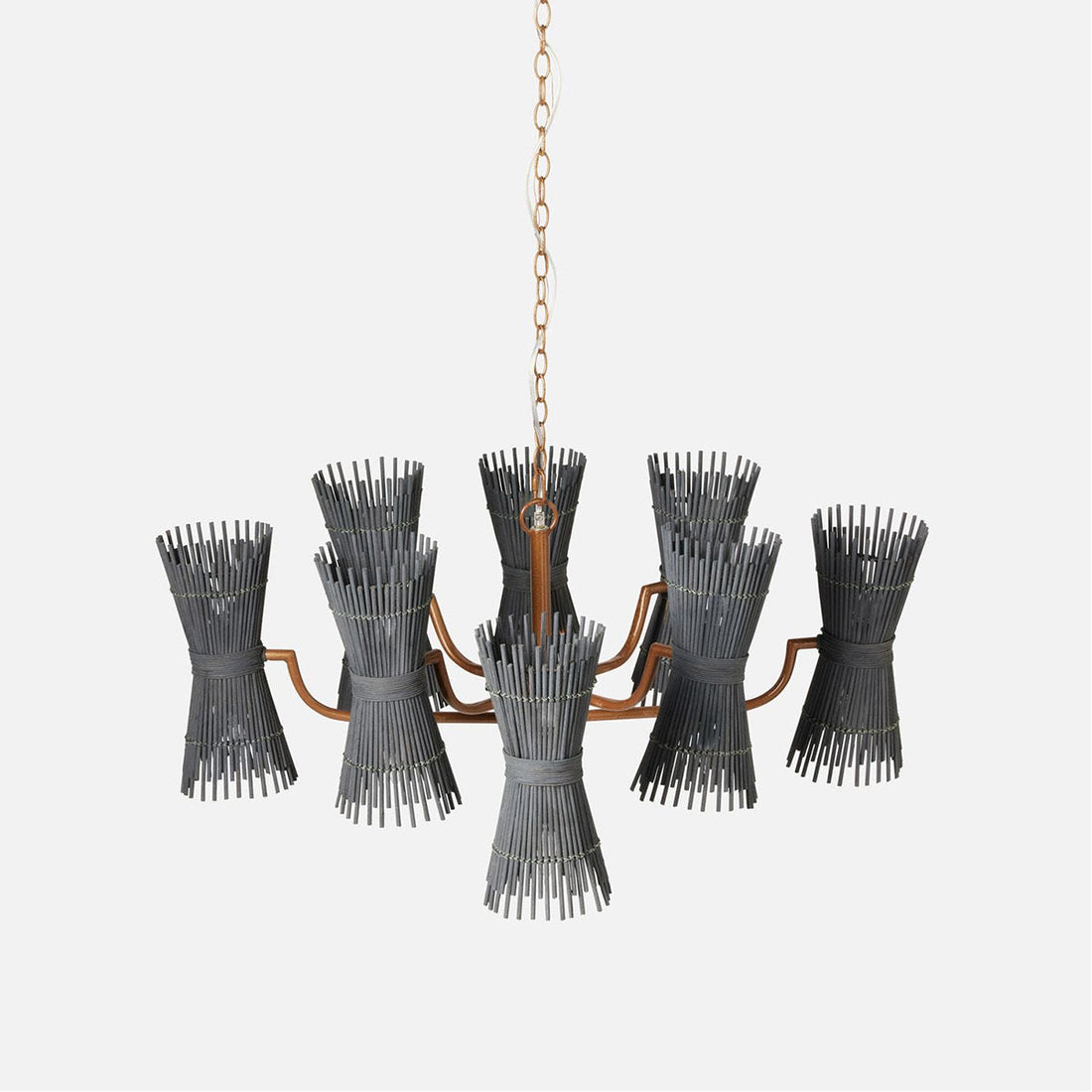 Made Goods Miko 16-Light Modern Rattan Spindle Chandelier