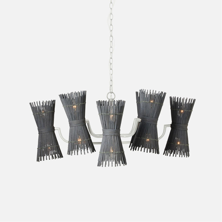 Made Goods Miko 16-Light Modern Rattan Spindle Chandelier