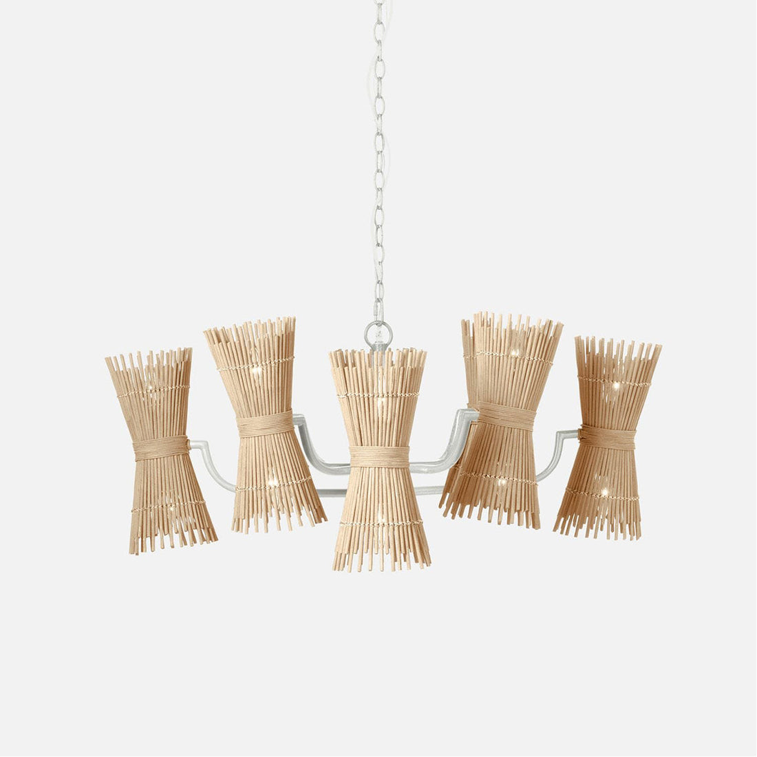 Made Goods Miko 16-Light Modern Rattan Spindle Chandelier