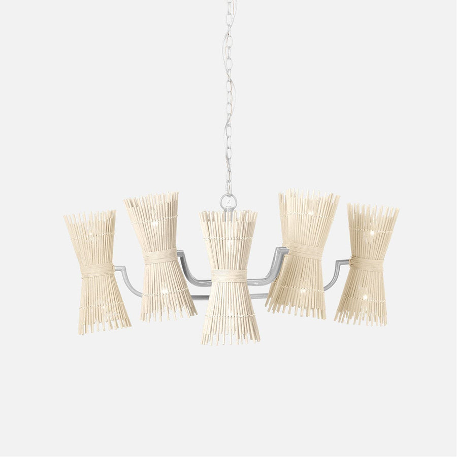 Made Goods Miko 16-Light Modern Rattan Spindle Chandelier