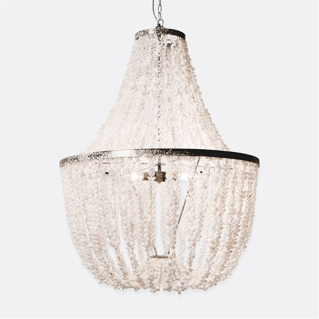 Made Goods Silvana White Shell Empire Chandelier