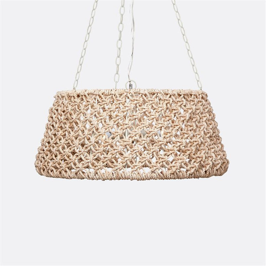 Made Goods Tully Abaca Rope Drum Chandelier