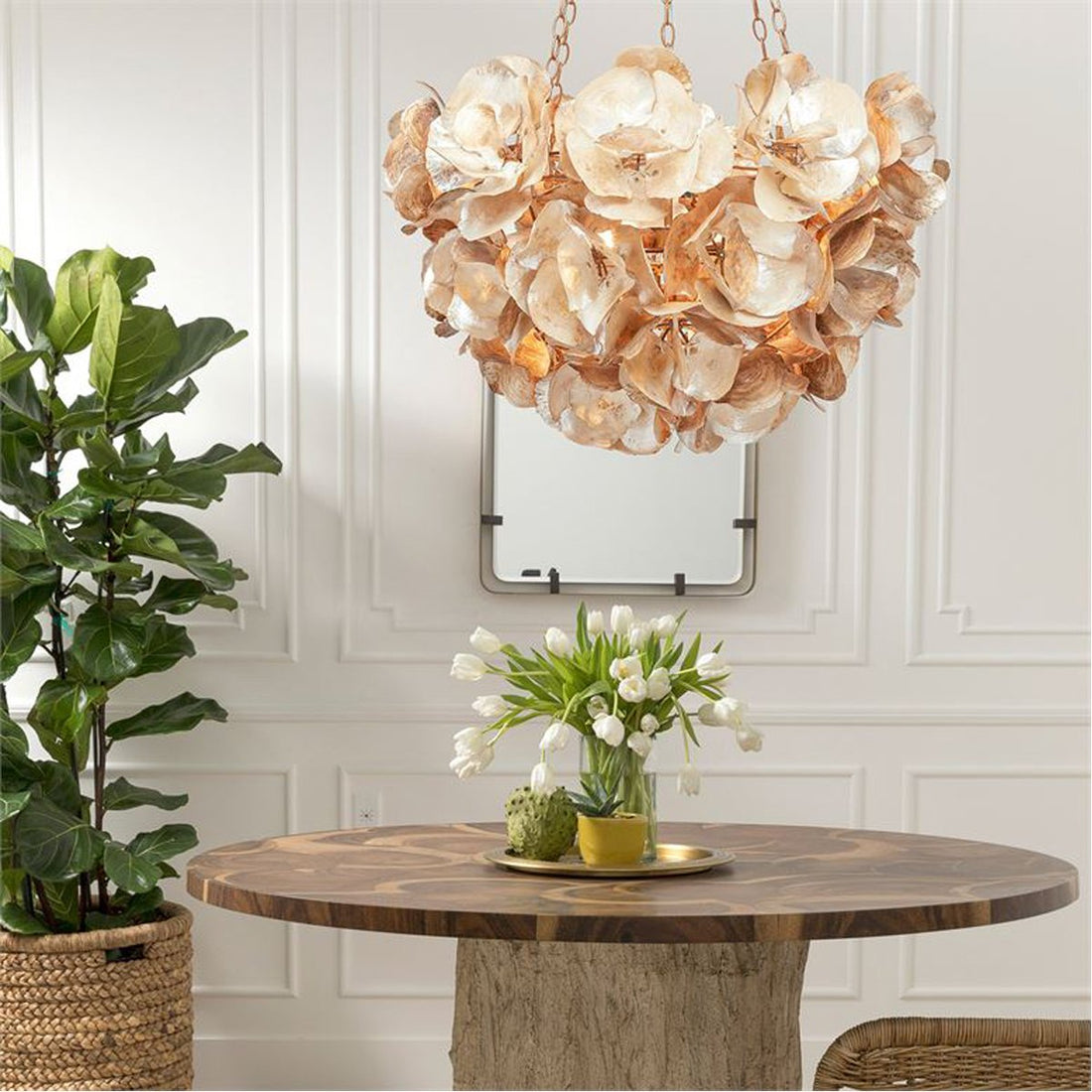 Made Goods Venus Oyster Shell Chandelier