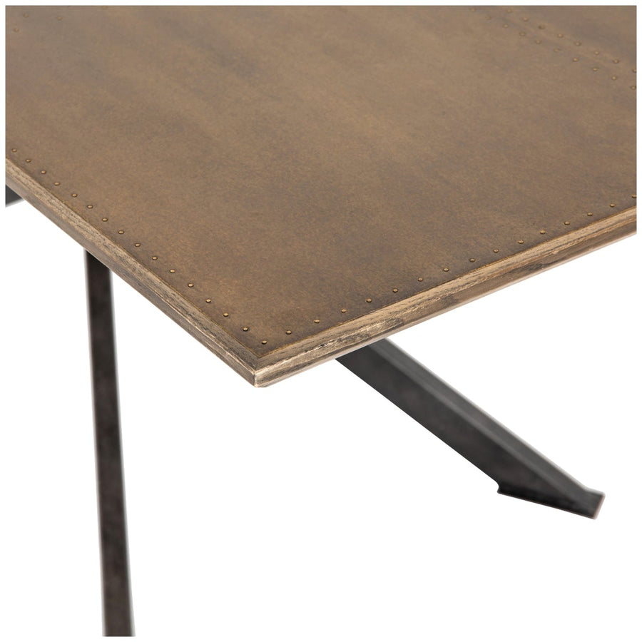 Four Hands Hughes Spider Dining Table - Bright Brass Clad