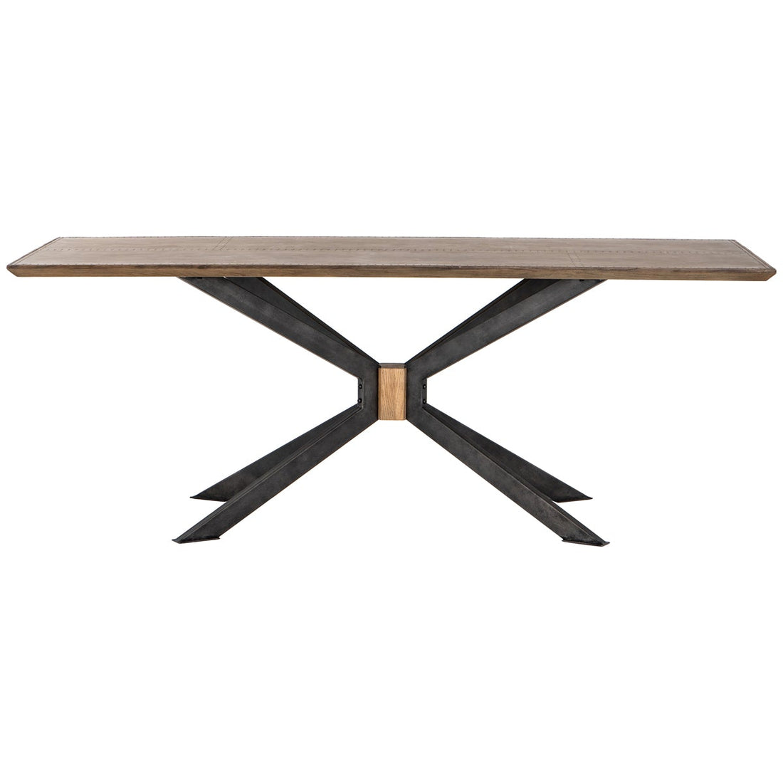 Four Hands Hughes Spider Dining Table - Bright Brass Clad