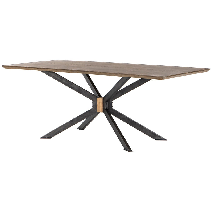 Four Hands Hughes Spider Dining Table - Bright Brass Clad