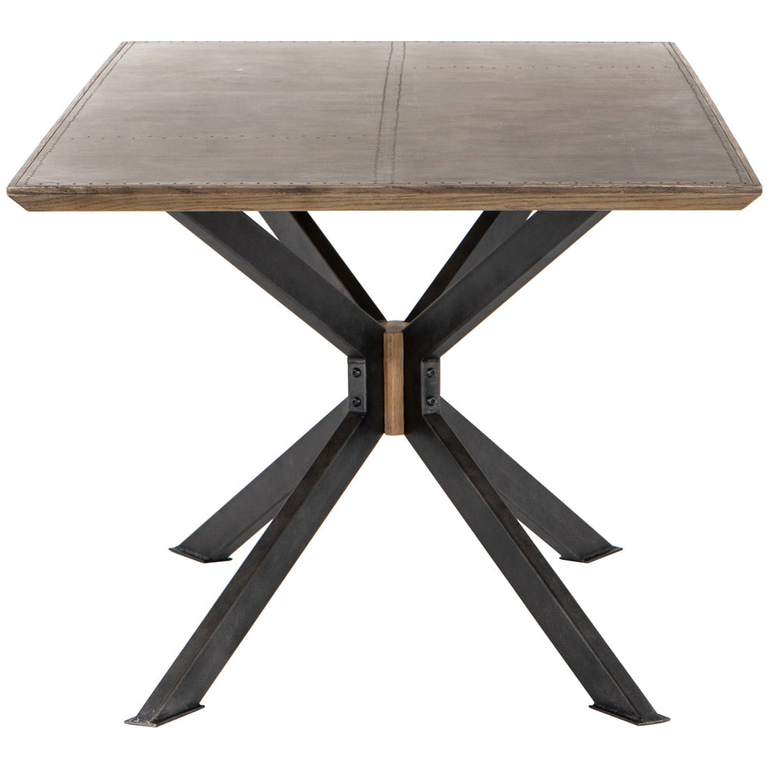 Four Hands Hughes Spider Dining Table - Bright Brass Clad