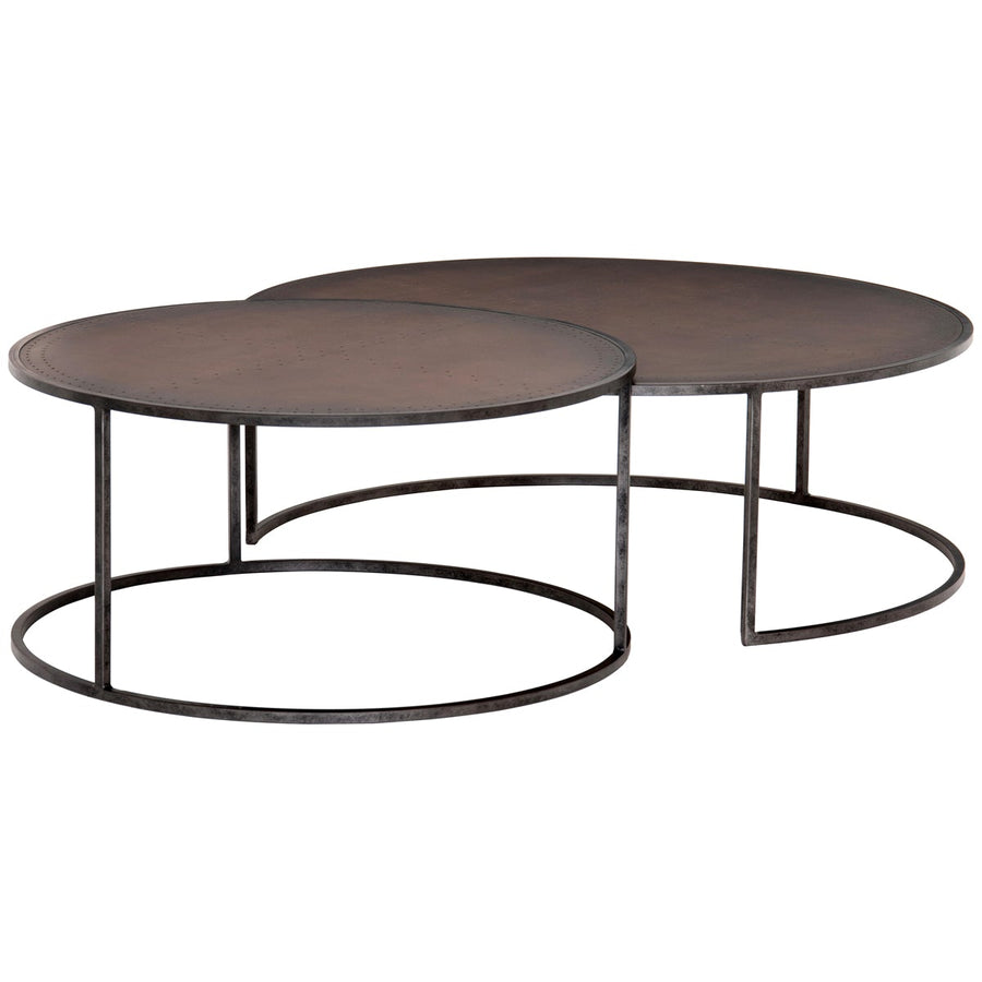 Four Hands Hughes Catalina Nesting Coffee Table - Copper Clad