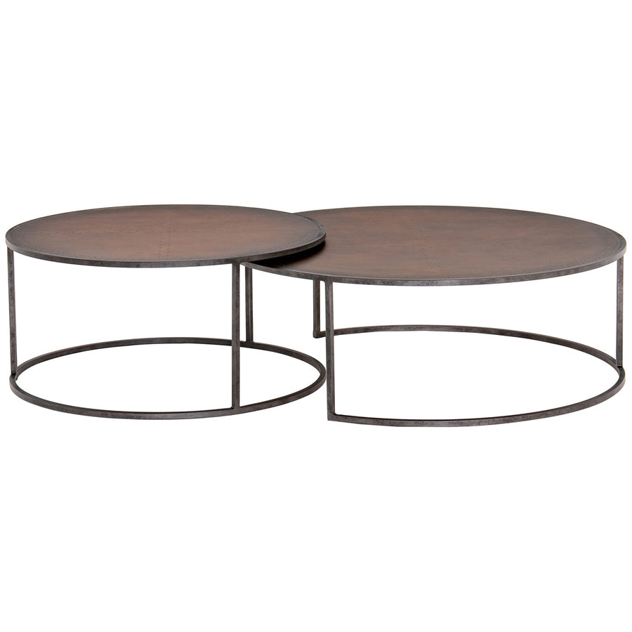 Four Hands Hughes Catalina Nesting Coffee Table - Copper Clad