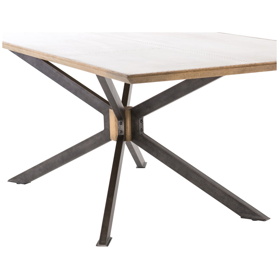 Four Hands Hughes Spider Dining Table - Bright Brass Clad