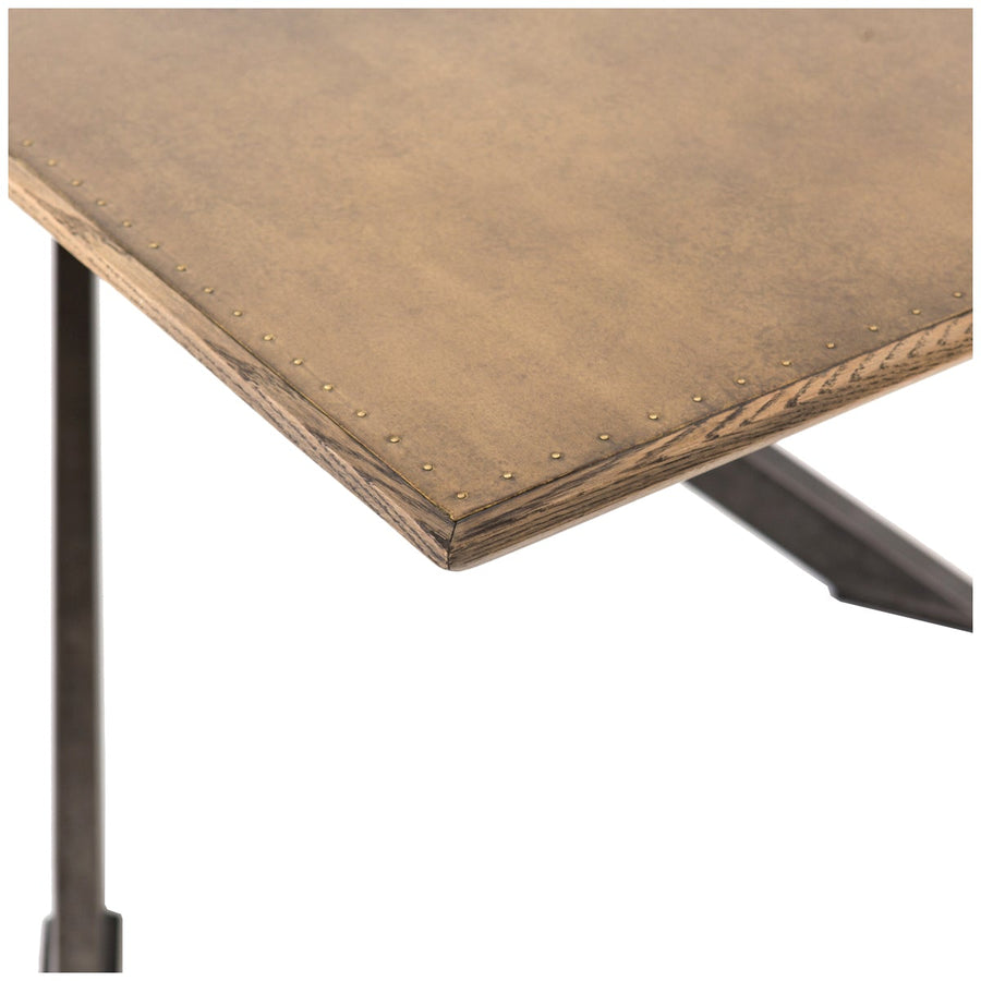 Four Hands Hughes Spider Dining Table - Bright Brass Clad