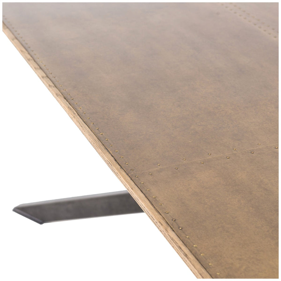 Four Hands Hughes Spider Dining Table - Bright Brass Clad