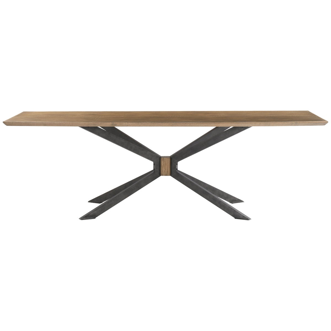 Four Hands Hughes Spider Dining Table - Bright Brass Clad