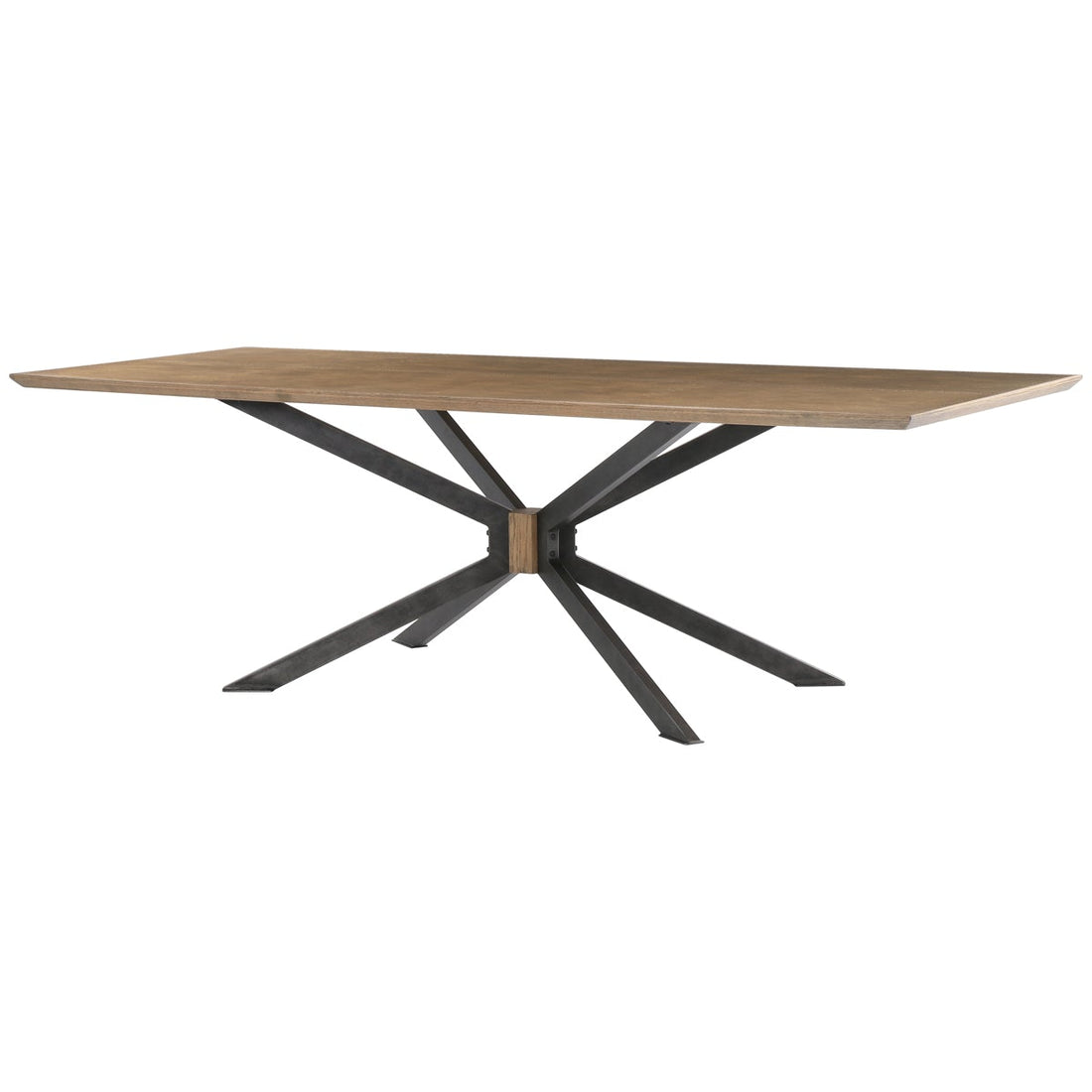 Four Hands Hughes Spider Dining Table - Bright Brass Clad