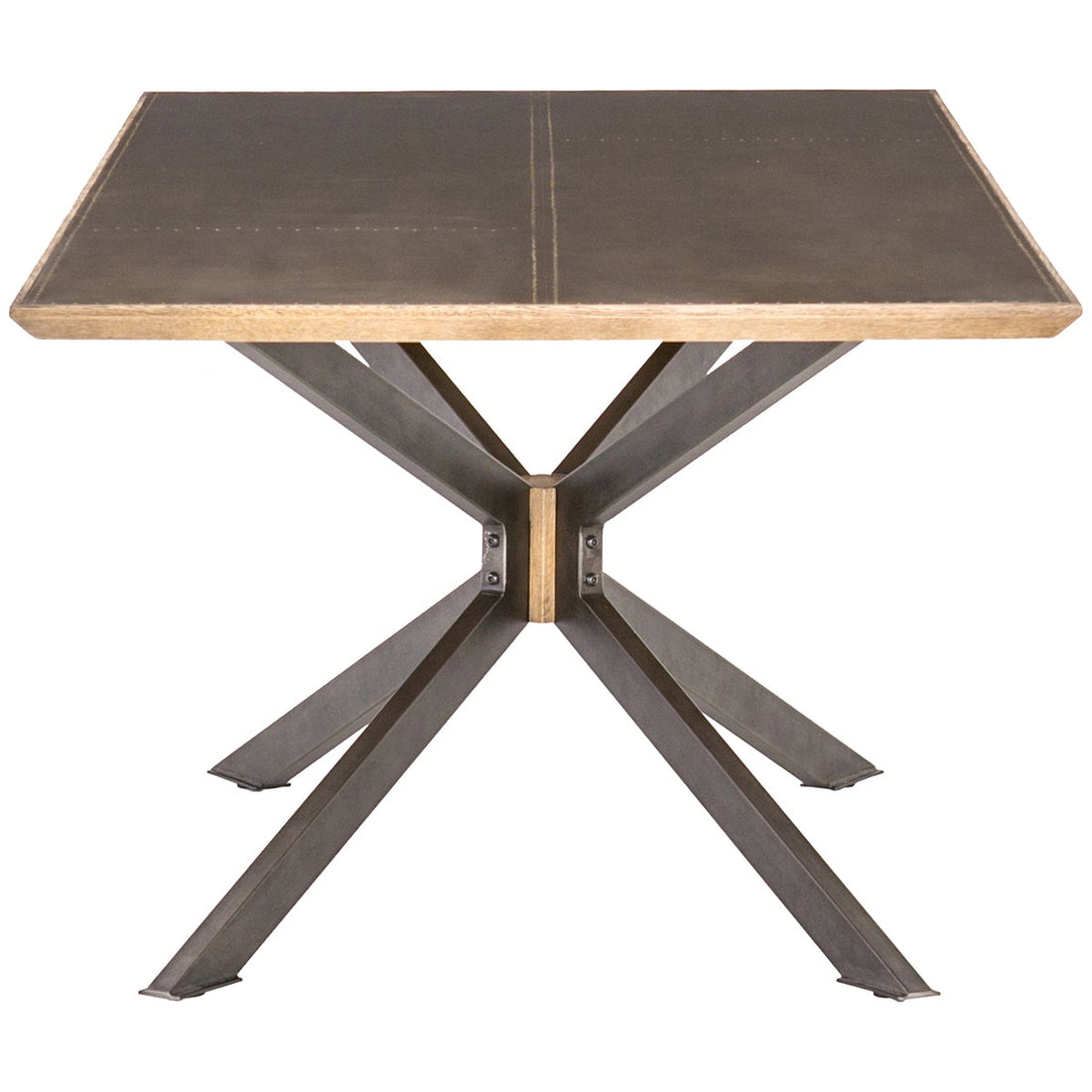 Four Hands Hughes Spider Dining Table - Bright Brass Clad