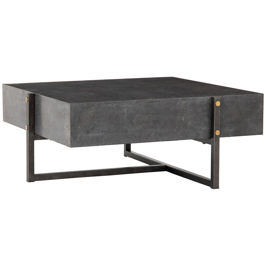 Four Hands Hughes Keppler Square Coffee Table - Bluestone