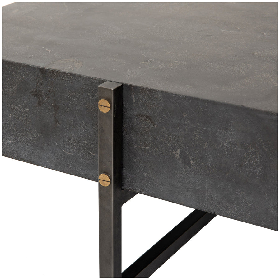 Four Hands Hughes Keppler Square Coffee Table - Bluestone