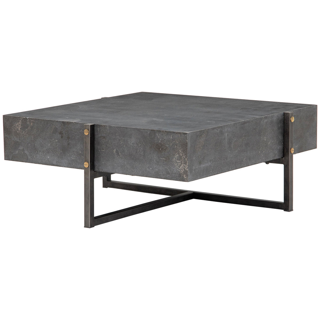 Four Hands Hughes Keppler Square Coffee Table - Bluestone