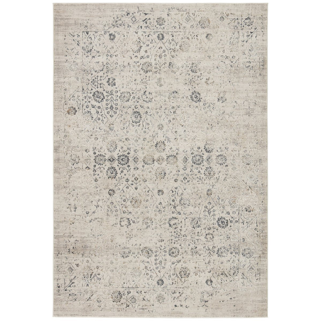 Jaipur Cirque Jasiel Trellis Floral Gray Ivory CIQ36 Rug