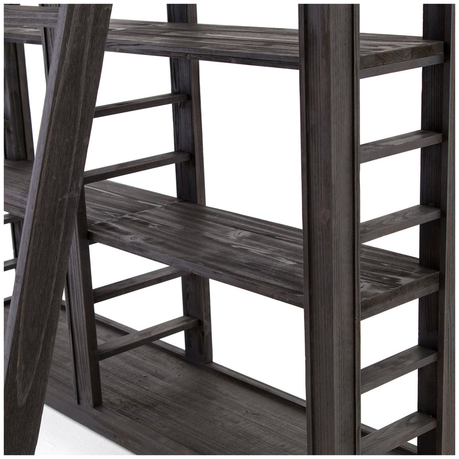 Four Hands Irondale Somerset Bookshelf - Dark Anthracite Pine