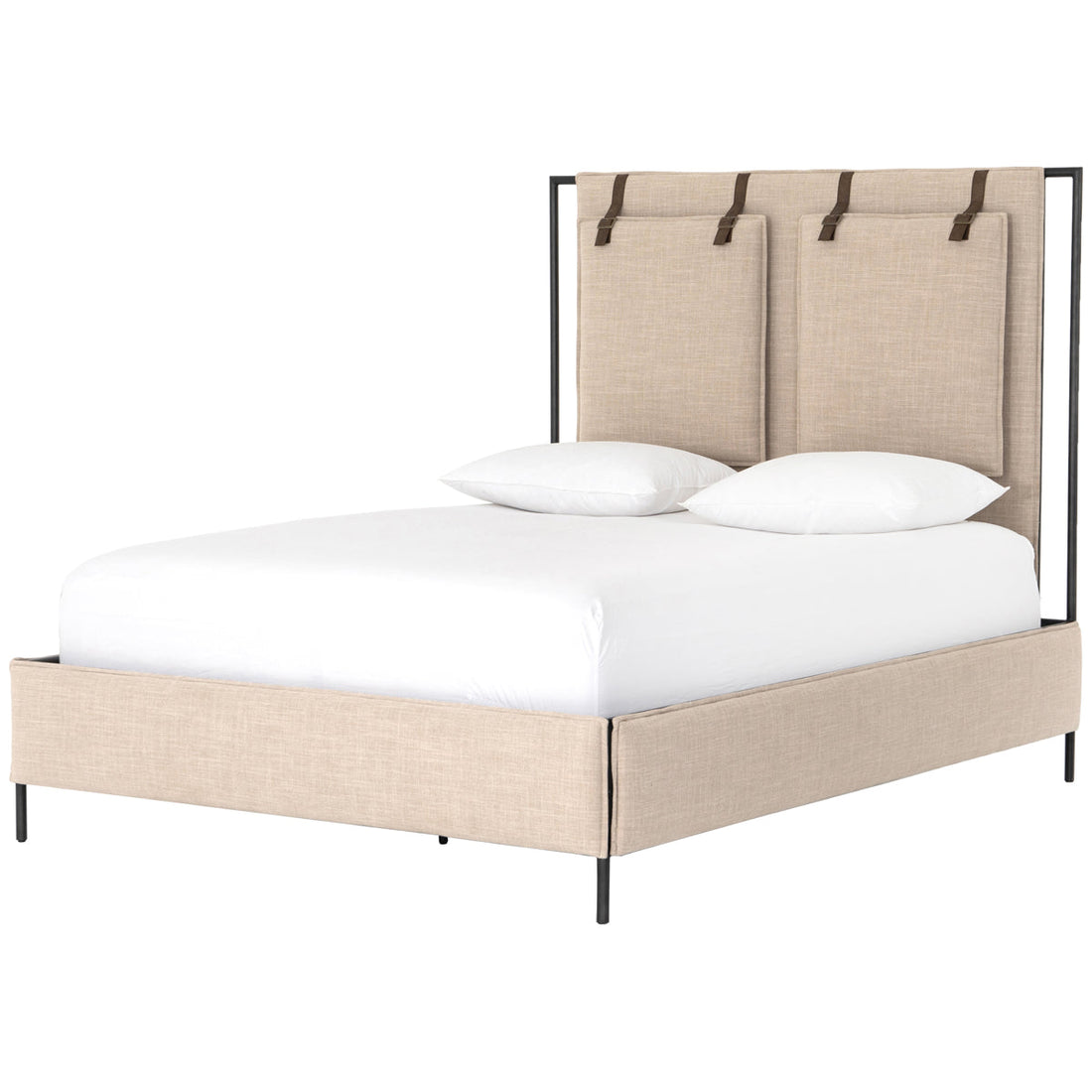 Four Hands Irondale Leigh Upholstered Bed - Palm Ecru