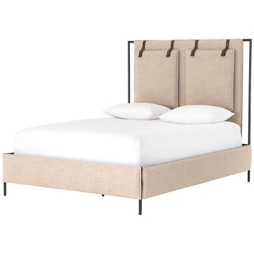 Four Hands Irondale Leigh Upholstered Bed - Palm Ecru