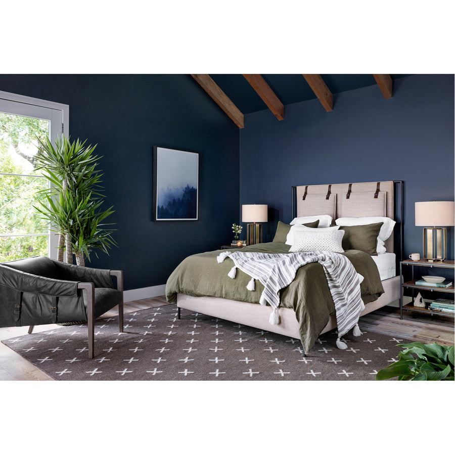 Four Hands Irondale Leigh Upholstered Bed - Palm Ecru