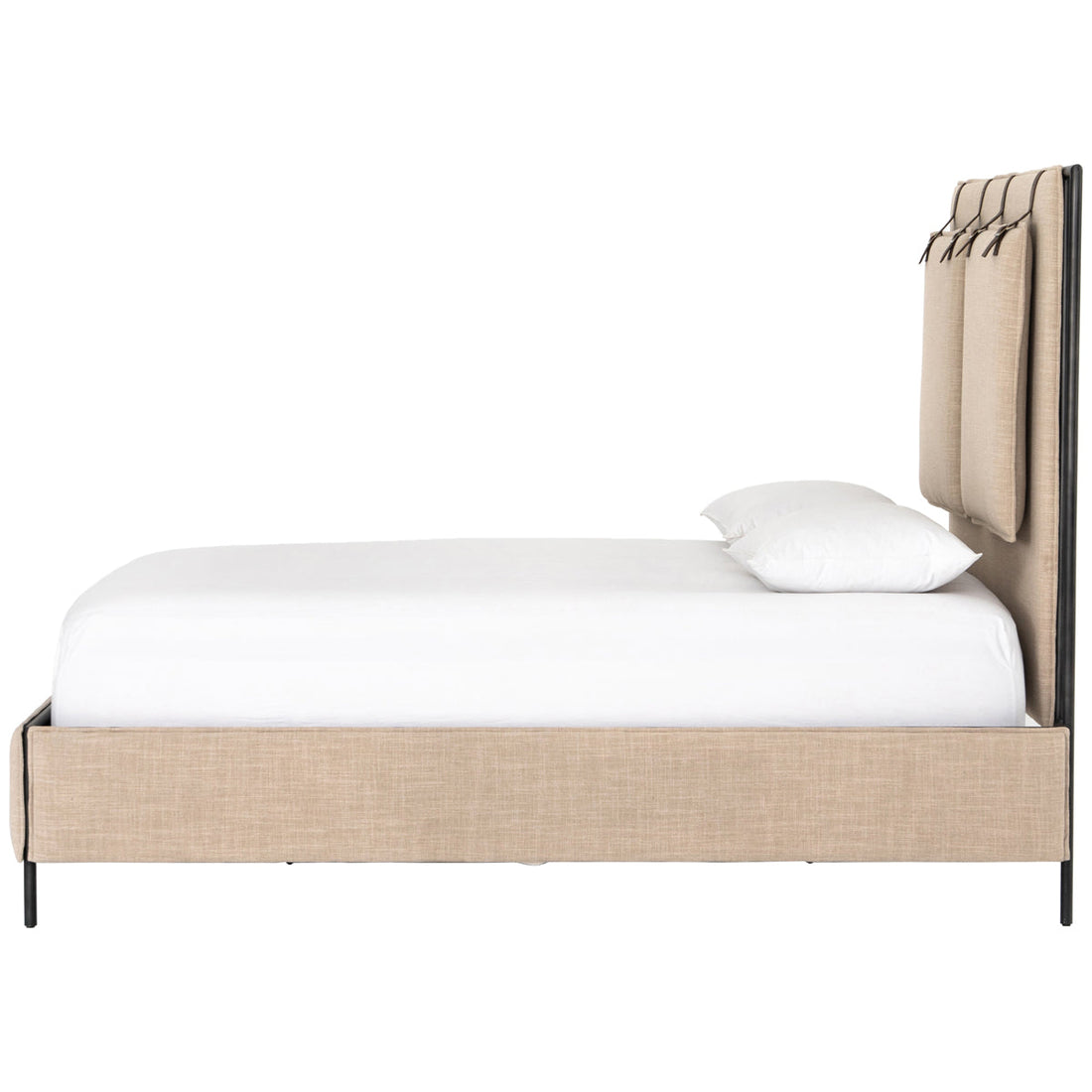 Four Hands Irondale Leigh Upholstered Bed - Palm Ecru