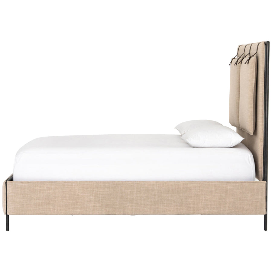 Four Hands Irondale Leigh Upholstered Bed - Palm Ecru