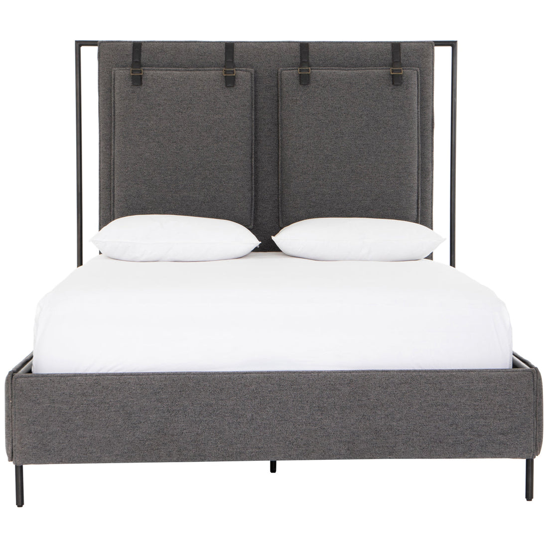 Four Hands Irondale Leigh Upholstered Bed - San Remo Ash