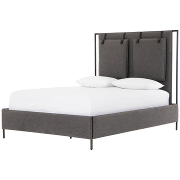 Four Hands Irondale Leigh Upholstered Bed - San Remo Ash