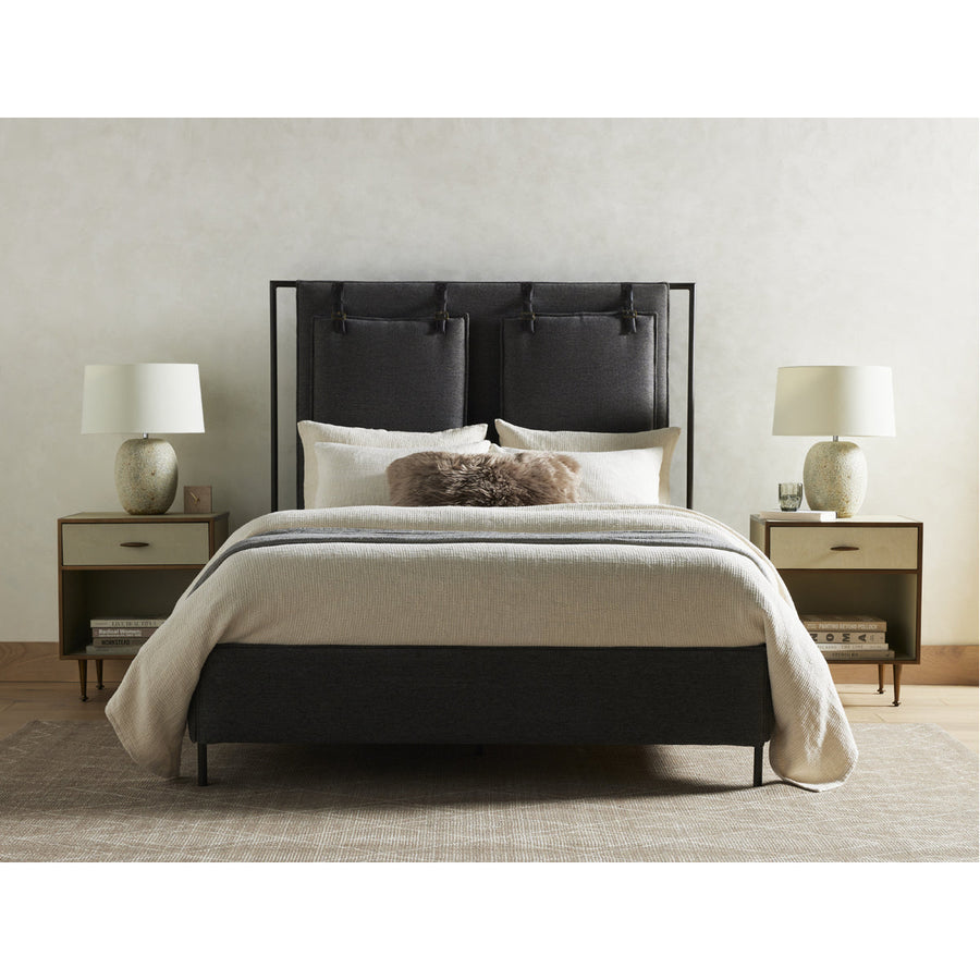 Four Hands Irondale Leigh Upholstered Bed - San Remo Ash