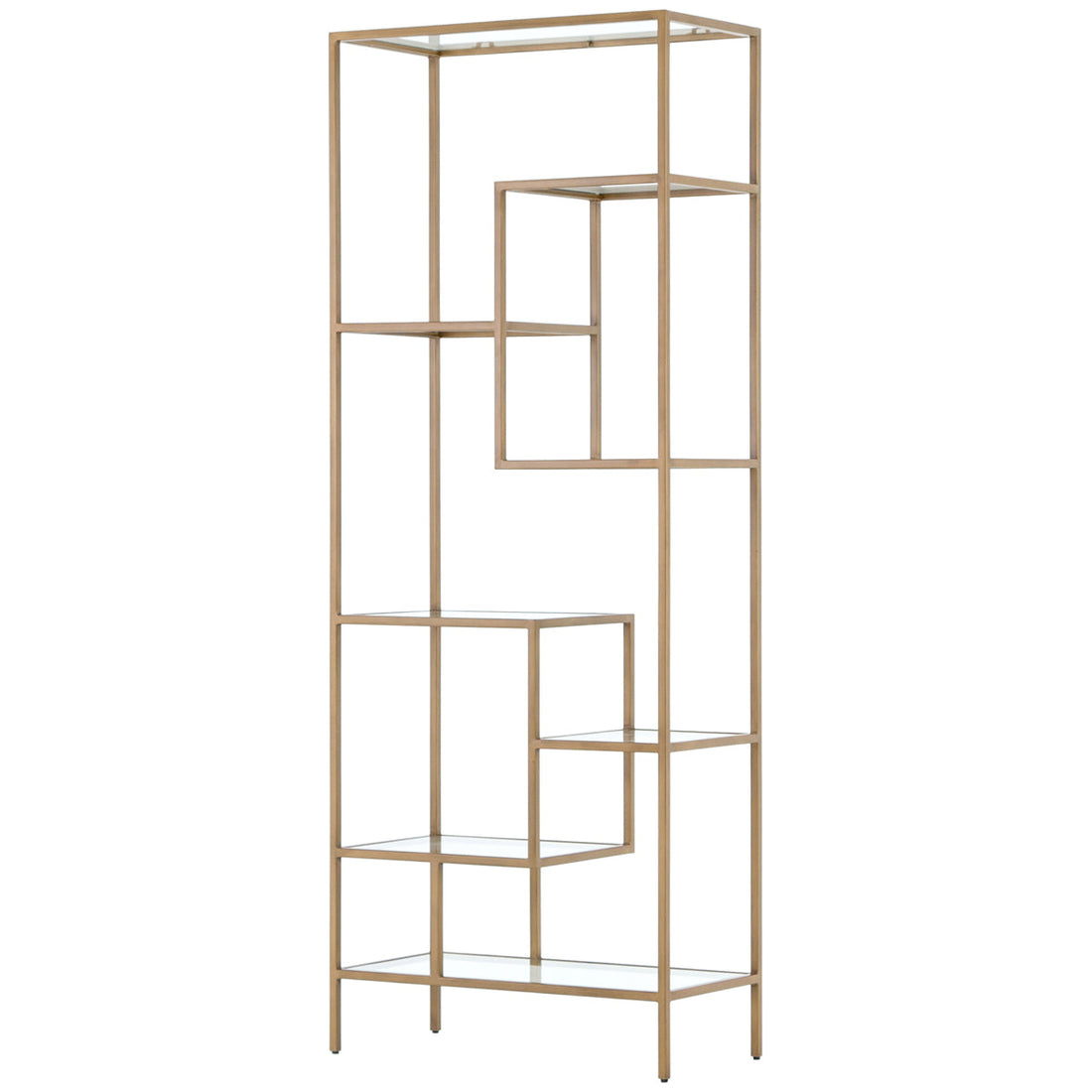 Four Hands Irondale Helena 83-Inch Bookcase - Antique Brass