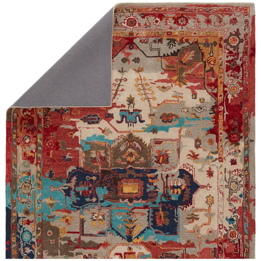 Jaipur Citrine Lilith Medallion Red Aqua CIT09 Area Rug