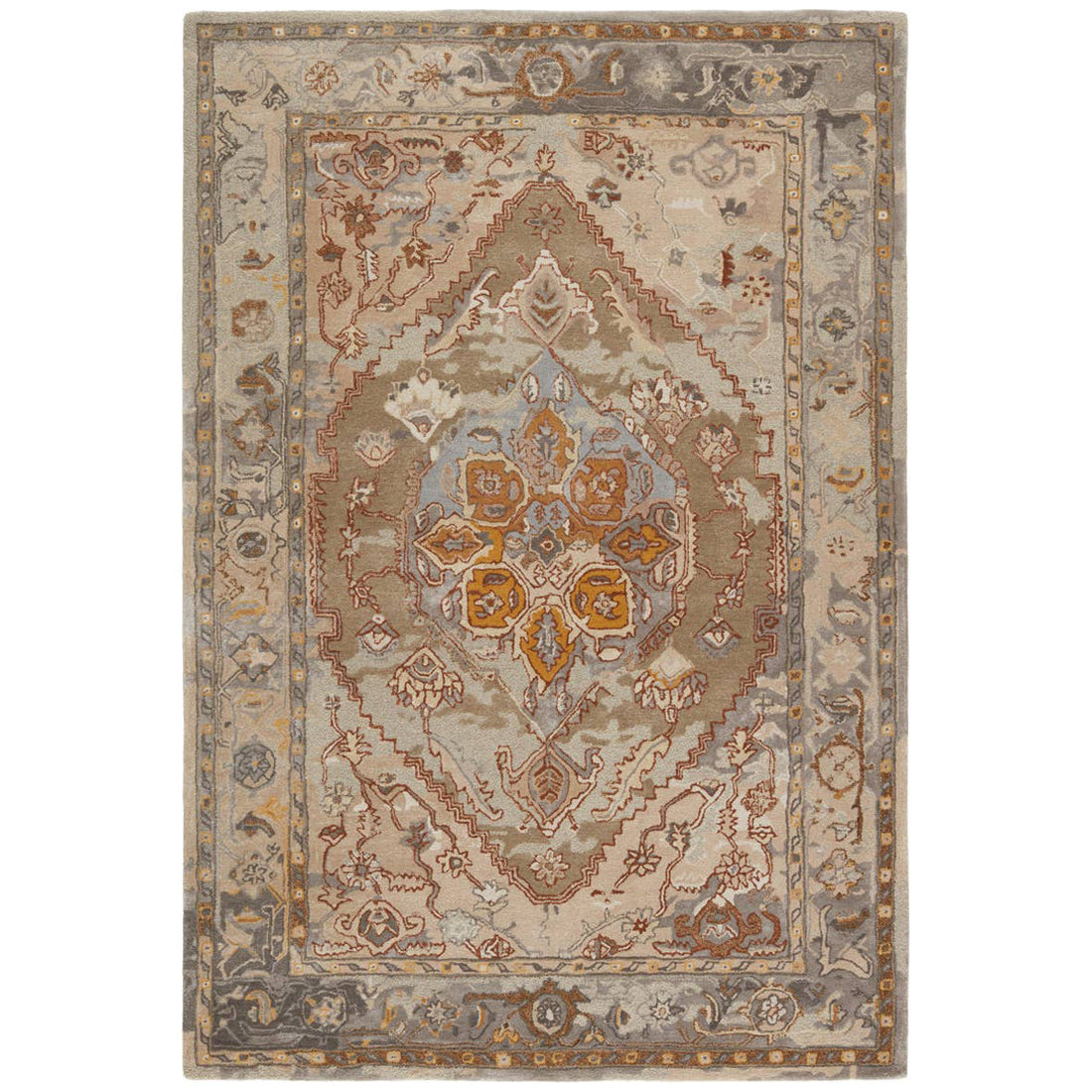 Jaipur Citrine Raisa Medallion Taupe Gold CIT12 Area Rug