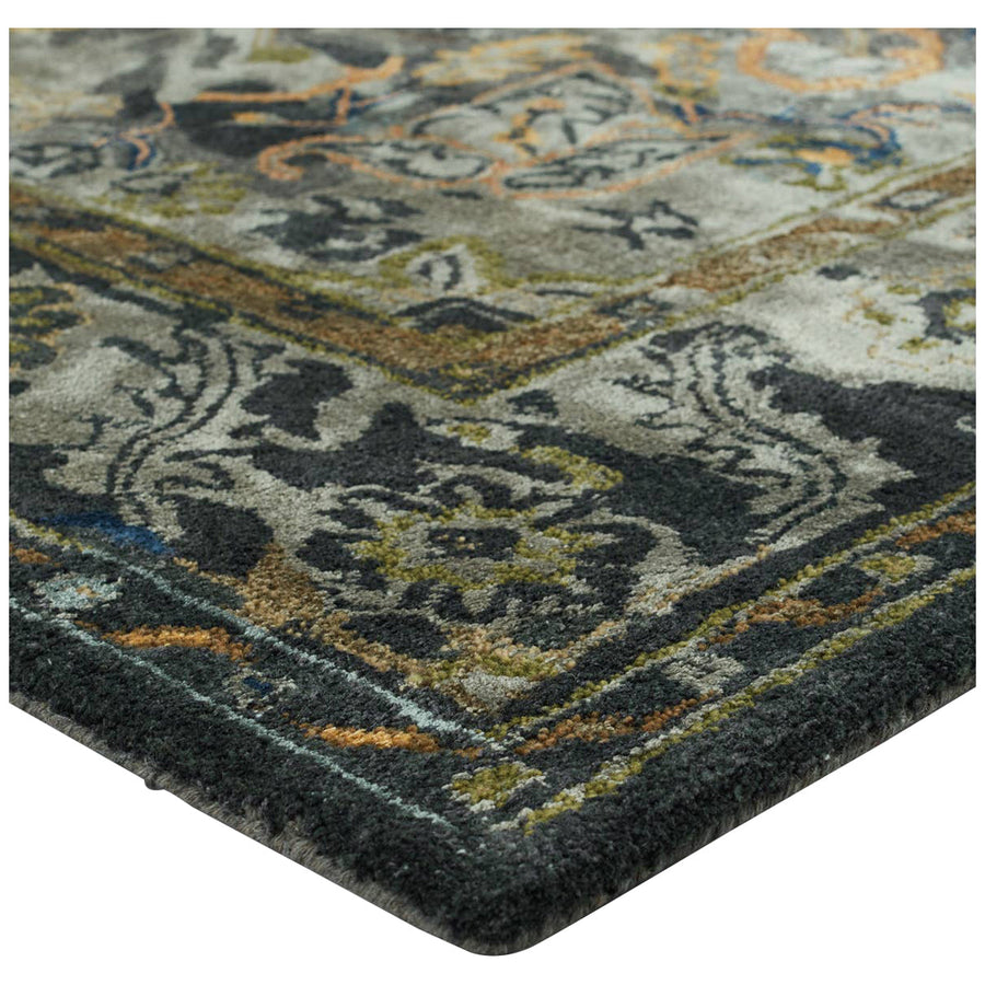 Jaipur Citrine Cristobol Medallion Dark Green Gray CIT14 Area Rug