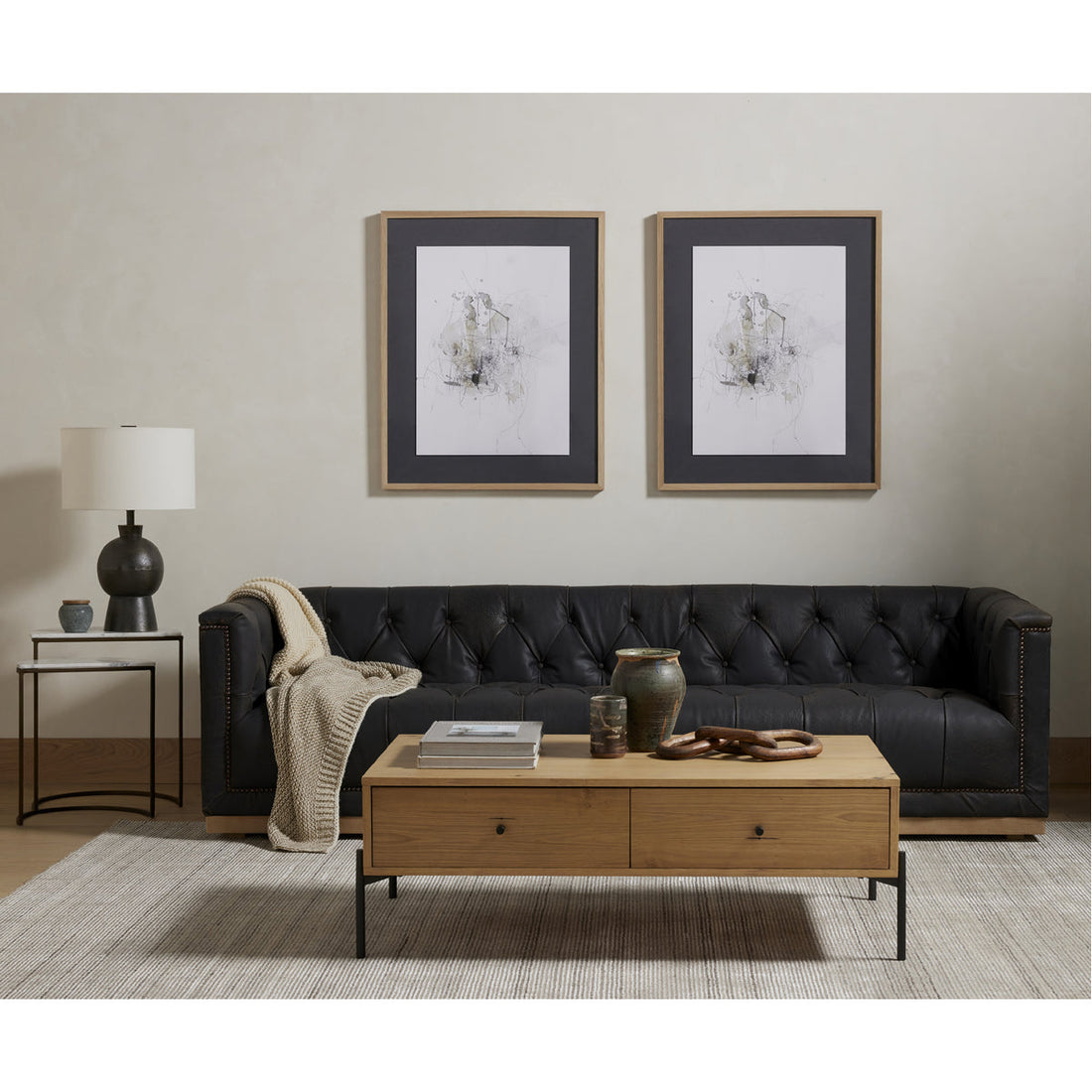 Four Hands Kensington Maxx Leather Sofa