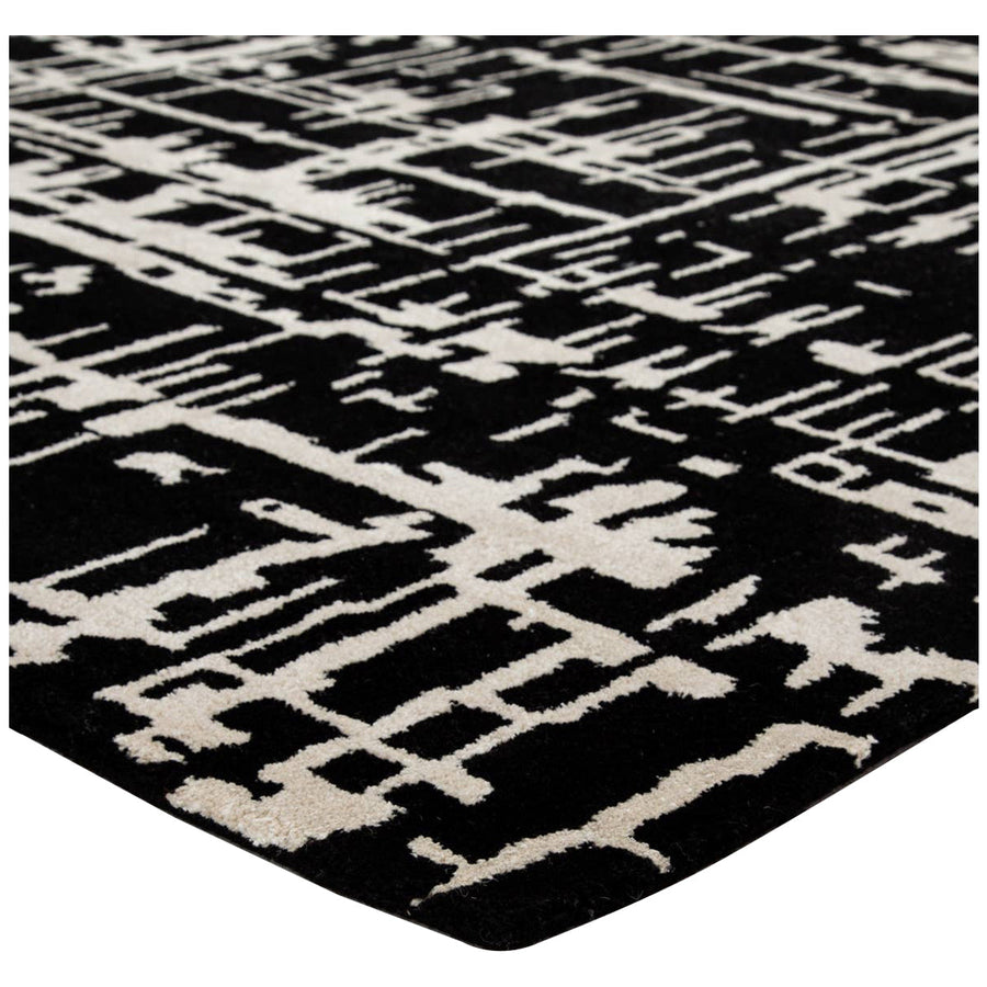 Jaipur Clayton Pals Trellis Black Cream CLN16 Area Rug