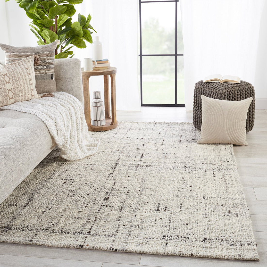 Jaipur Cambridge Season Solid Gray Ivory CMB03 Rug