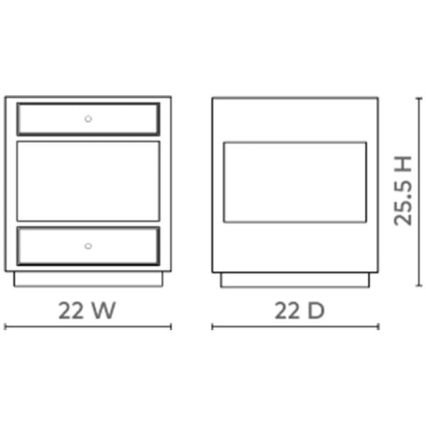 Villa & House Carmen 2-Drawer Side Table