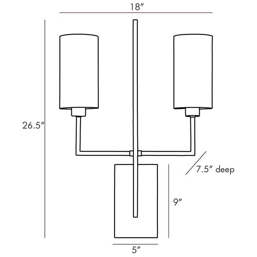 Arteriors The Ray Booth Blade Sconce