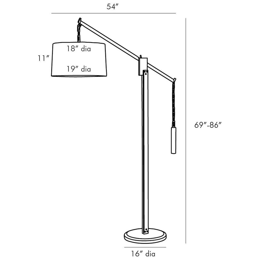 Arteriors The Ray Booth Counterweight Floor Lamp