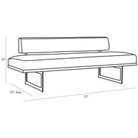 Arteriors Tuck Bench, Bone Linen