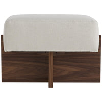 Arteriors Tuck Ottoman, Bone Linen