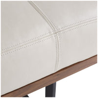 Arteriors Tuck Bench in Ivory Leather