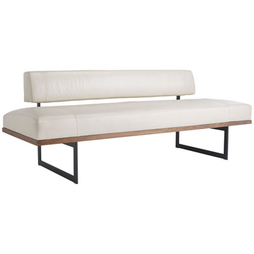 Arteriors Tuck Bench in Ivory Leather