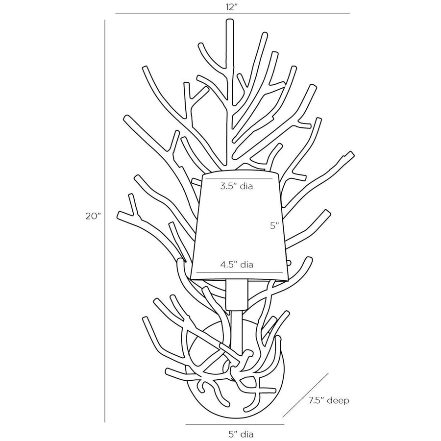 Arteriors Coral Twig Sconce