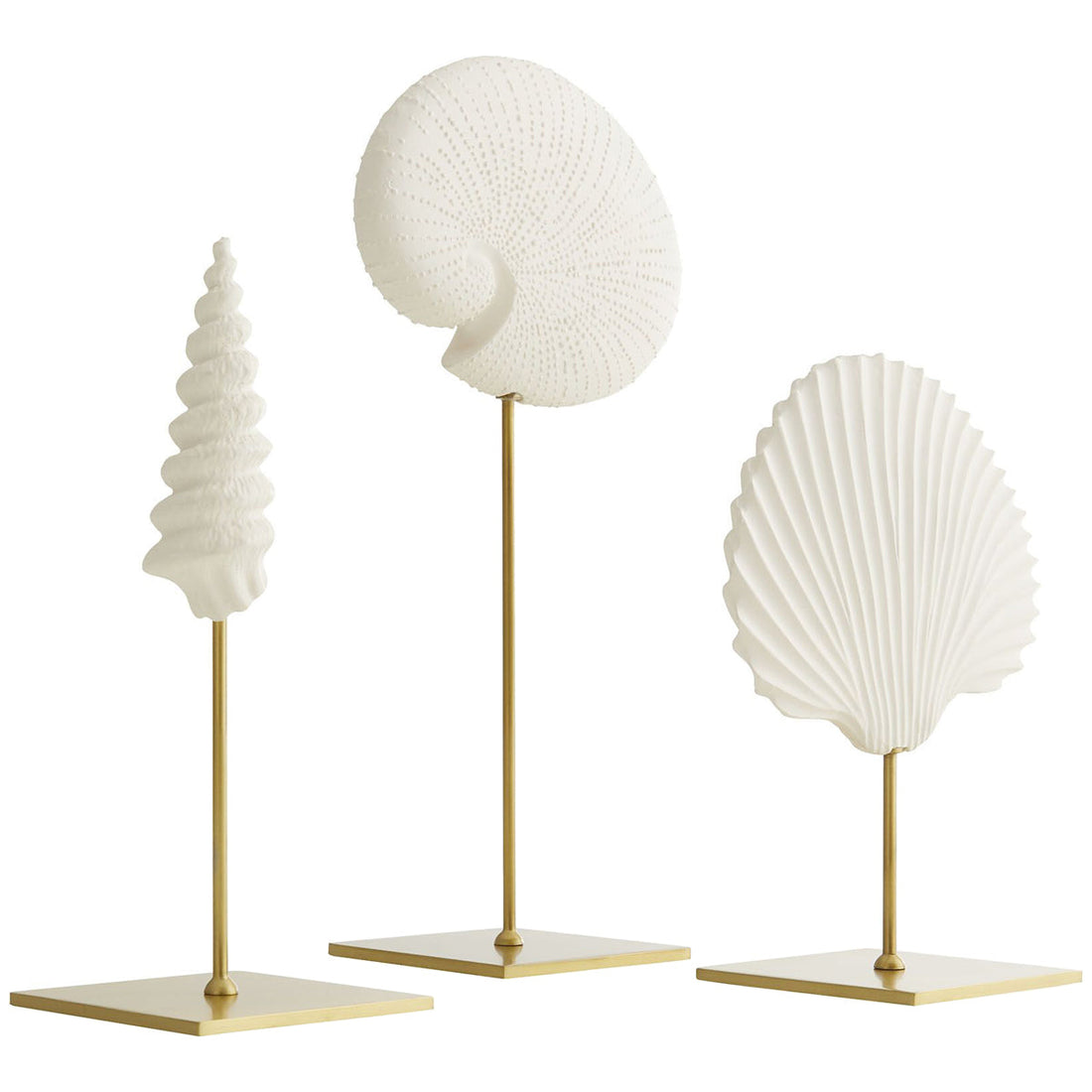 Arteriors Shell Sculptures, 3-Piece Set